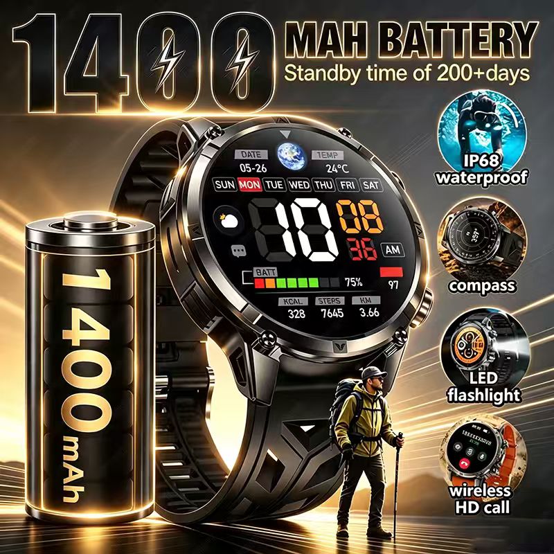 Outdoor Lighting Wireless - Novo smartwatch militar de detecção e