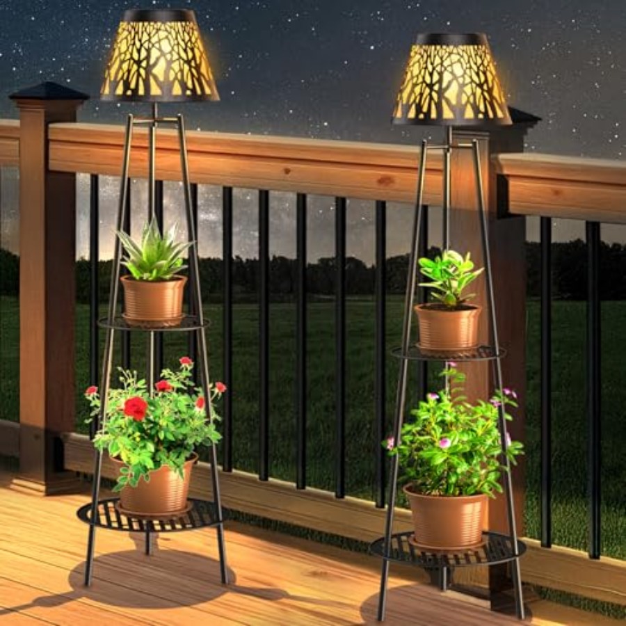 Outdoor Lighting Waterproof - Conjunto de 2 Luminárias de Chão