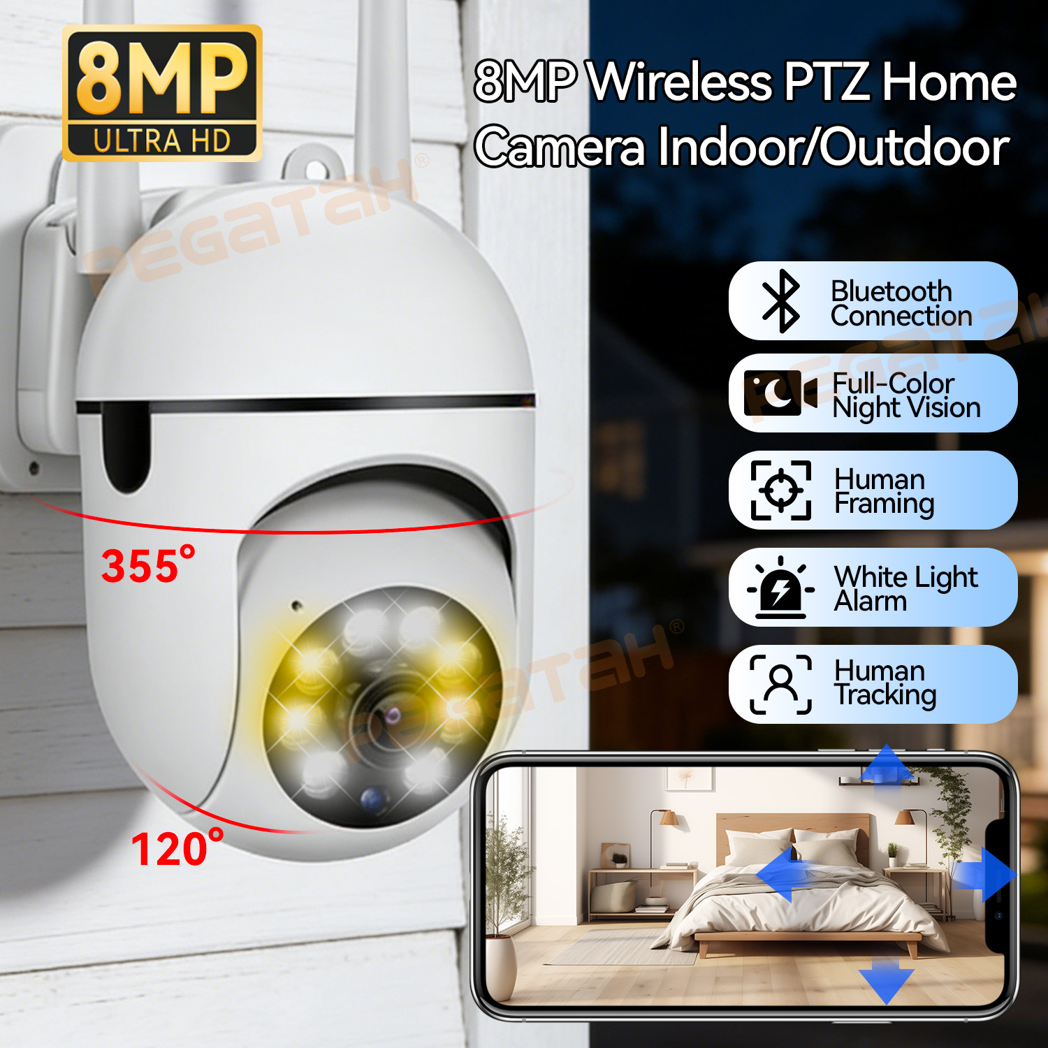 Outdoor Lighting Track - 8mp 2.4g wifi ip cctv câmera
