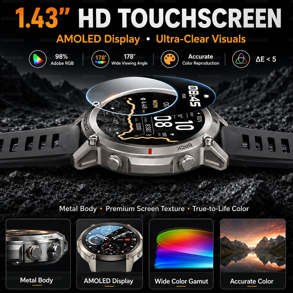 Novo Smartwatch Militar 2026 c - Outdoor Lighting Track avaliação e preço