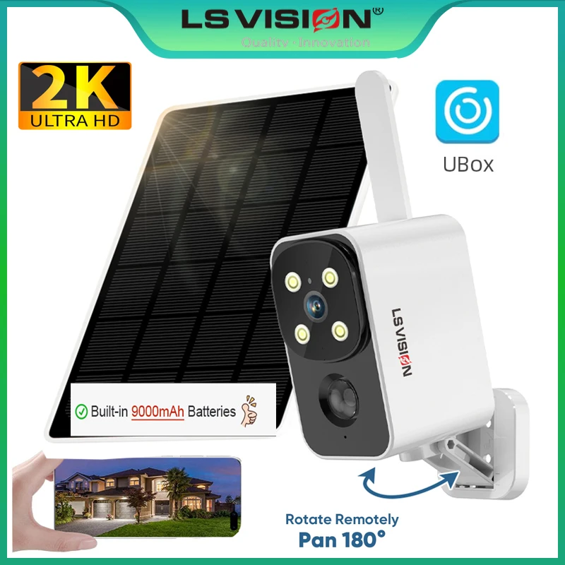 Ls vision câmera solar ao ar l - Outdoor Lighting Wireless avaliação e preço